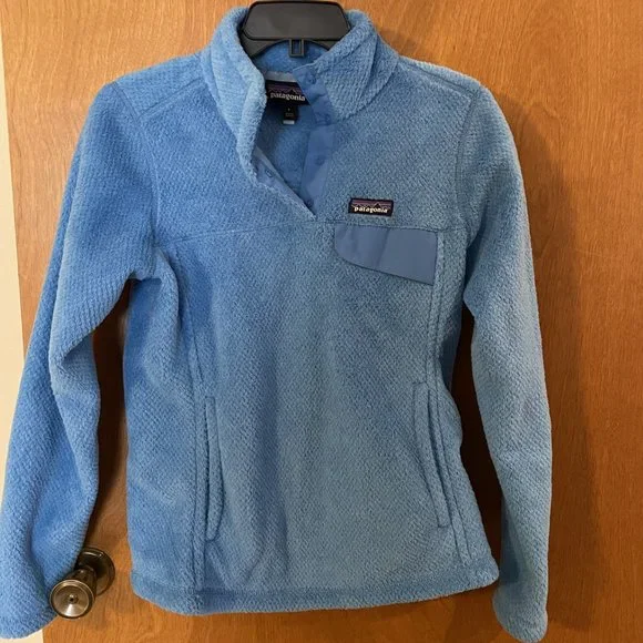 Patagonia Re-Tool Blue Snap T Pullover Fleece Pullover Jacket Womens Size Small - Picture 3 of 5